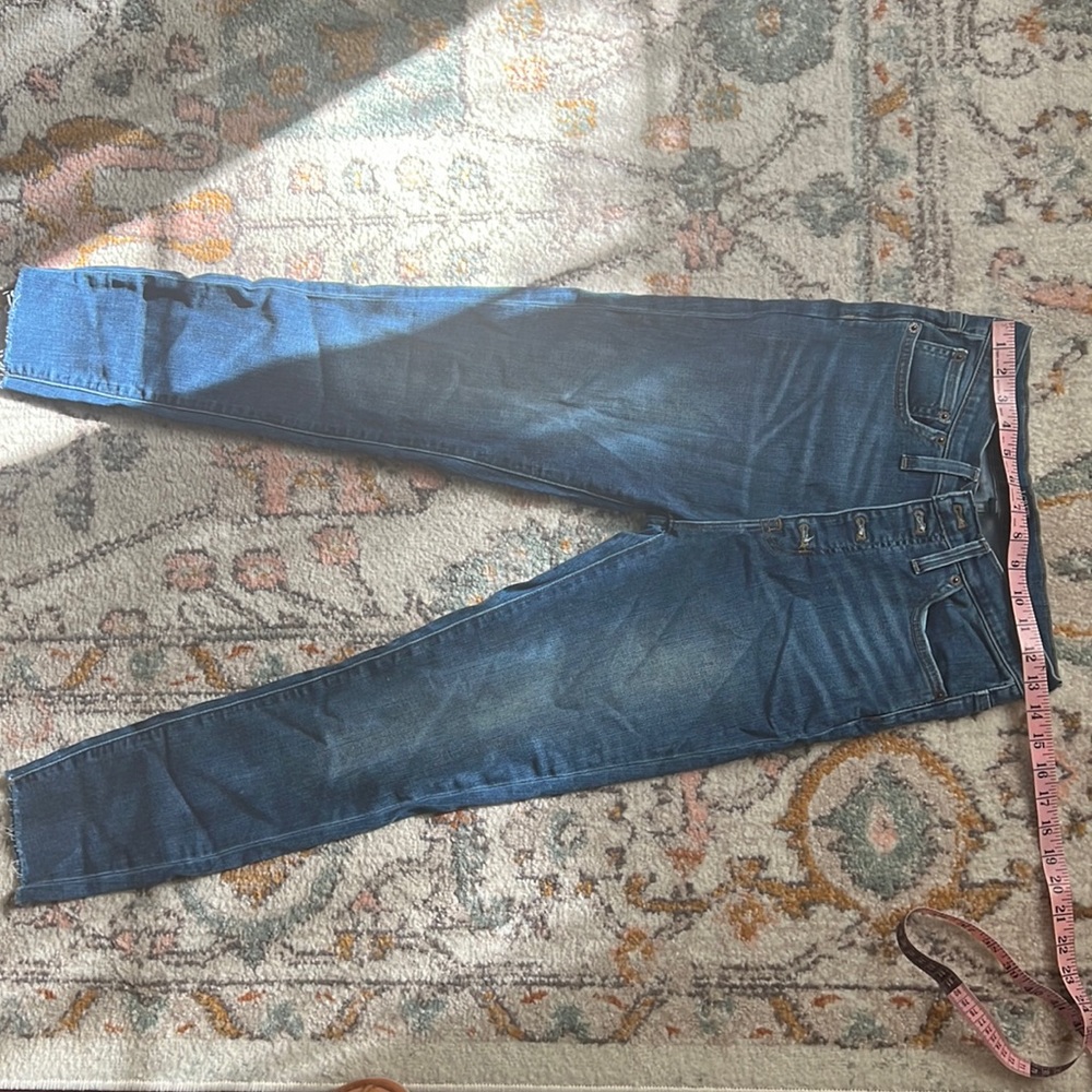 J Crew high rise crop pant with raw hem